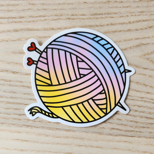Sticker – Yarn ball and needles