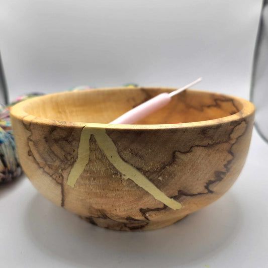 Rustic Hand Turned Wooden Bowl - Large